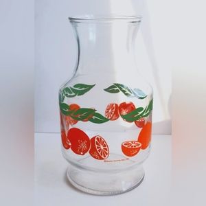 Vintage anchor hocking orange carafe